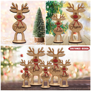 Personalized Freestanding Reindeer Wood Plaque - 2024 New Release