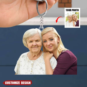 Custom Your Photo Acrylic Keychain - Gift For Mom/Grandma