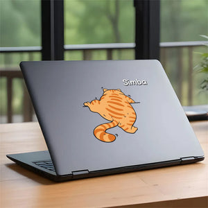 Cute Naughty Cat Decor Gift For Cat Lover Personalized Decal