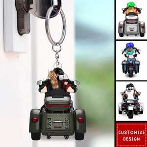 Personalized Motorcycle Lovers For Couples Acrylic Keychain-Gift For Motorcycle Lovers