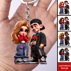 Y2K Couple-Personalized Keychain-Gift For Couple