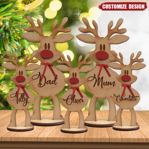 Personalized Freestanding Reindeer Wood Plaque - 2024 New Release