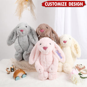 Personalized Embroidered Bunny Rabbit - Gift For Your Loved One