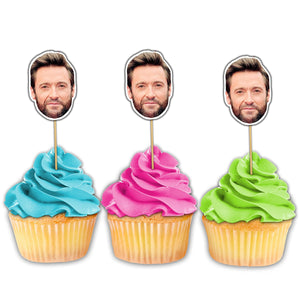 Personalized Face Cupcake Toppers - Party Cupcake Toppers