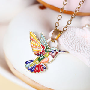 Handmade Hummingbird Charm Necklace - Sparkling Gift for Birdwatchers & Nature Lovers