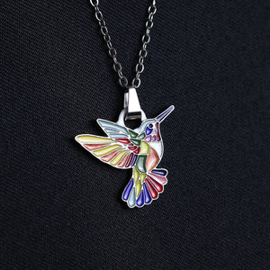 Handmade Hummingbird Charm Necklace - Sparkling Gift for Birdwatchers & Nature Lovers