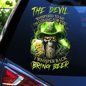 Men's Bring Beer Skull Print Decal