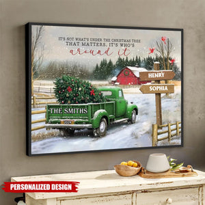 Personalized Family Farm Christmas Truck Poster-Gifts For Truck Lover-2024 New Release