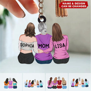 Personalized Mother & Daughter Keychain