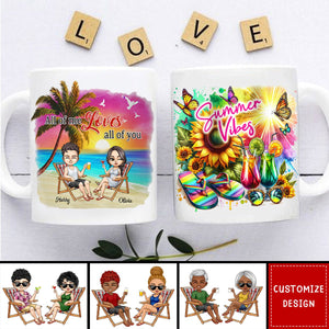 You & Me We Got This Couple Sitting On Beach Cheering Summer Vibes Personalized Mug