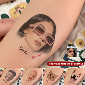 Custom Face Tattoos, Temporary Tattoo Sheet