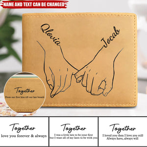 I Love You Forever & Always - Couple Personalized Leather Wallet