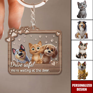 Furry Friends Make Life Better-Personalized Keychain