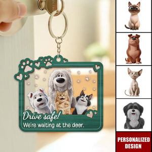 Furry Friends Make Life Better-Personalized Keychain