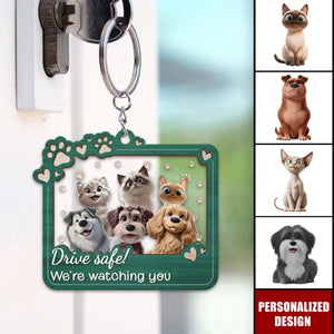 Furry Friends Make Life Better-Personalized Keychain