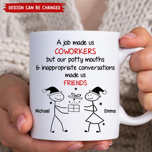 Personalized A Job Made Us Funny Christmas Mug, Gift For Friend Coworker