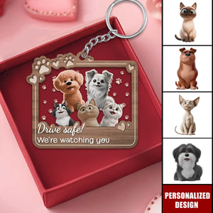 Furry Friends Make Life Better-Personalized Keychain