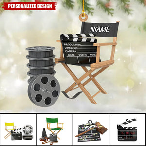 Personalized Film Clapboard Ornament-Gifts For Director,actor,Movie Lovers-2024 New Release