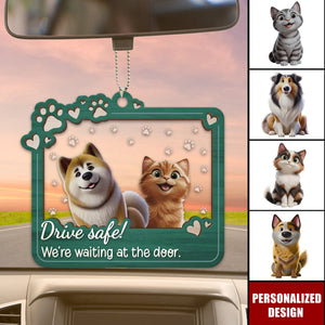 Furry Friends Make Life Better-Personalized Car Ornament