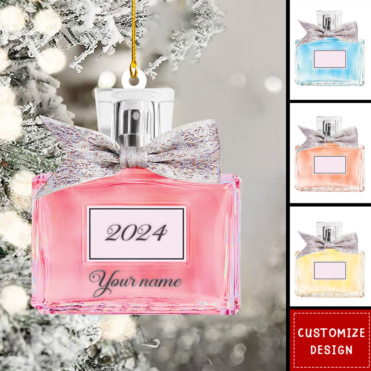 Personalized Perfume Bottle Christmas Ornament Gift For Perfume Lovers - 2024 New Release