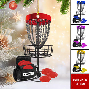 Personalized Disc Golf Christmas Ornament Gift for Disc Golf Lover - 2024 New Release