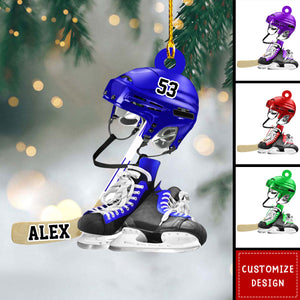 Personalized Ice Hockey Ornament, Gifts For Ice Hockey Players - 2024 New Release