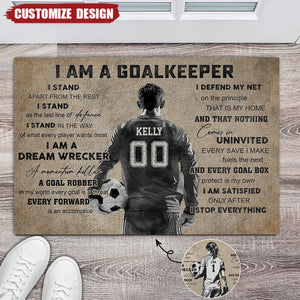 Personalized Soccer Goalkeeper Doormat-Gift For Soccer Lovers