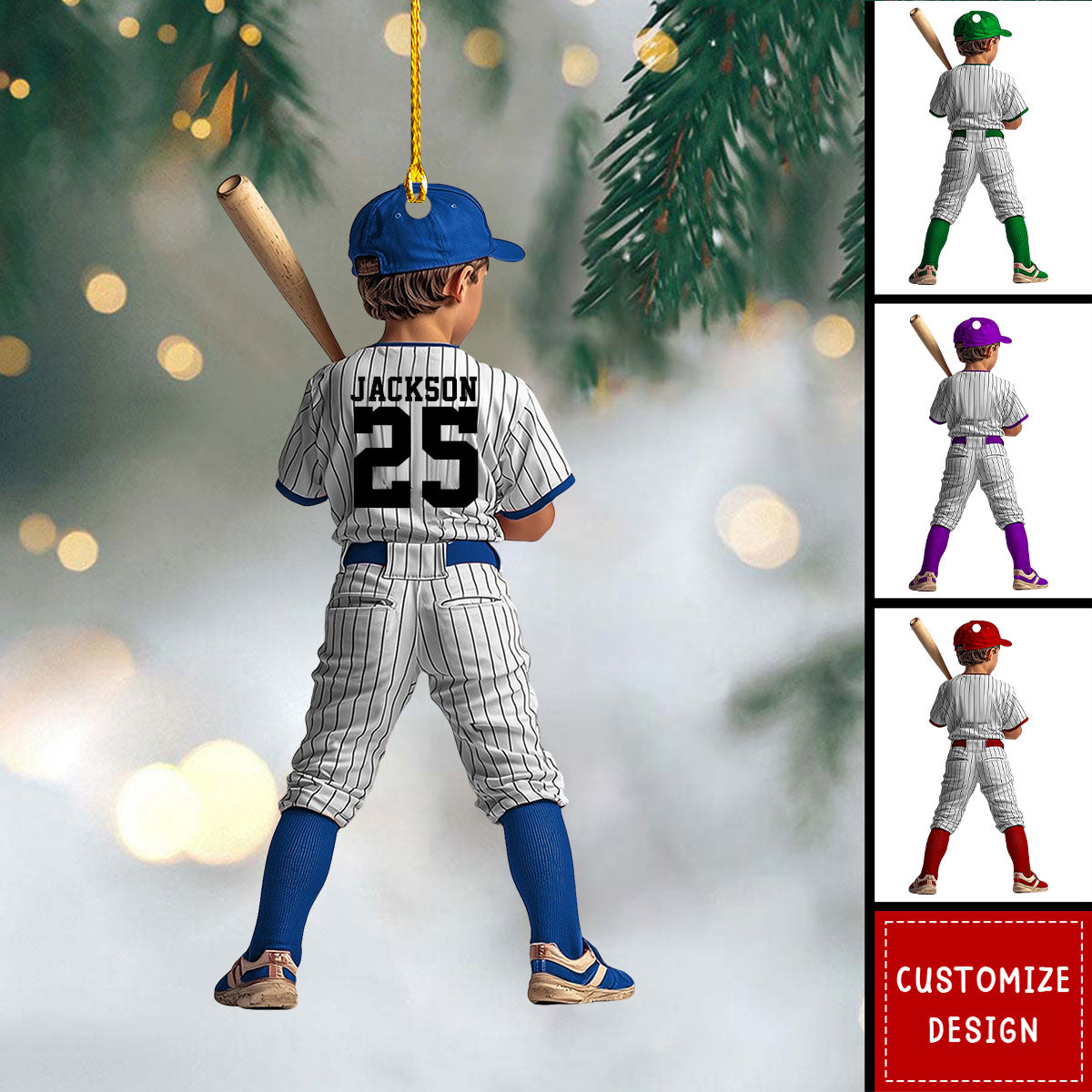 Personalized Kid Baseball Player Christmas Ornament Gift For Baseball  Lover-2024 New Release