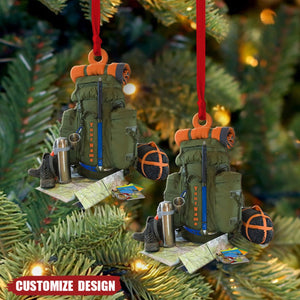 Personalized Hiking Bag Christmas Ornament - Gift For Hiking Lovers - 2024 New Release