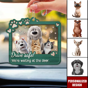 Furry Friends Make Life Better-Personalized Car Ornament