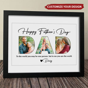 Personalized Upload Photo Happy Father's Day Picture Wooden Plaque