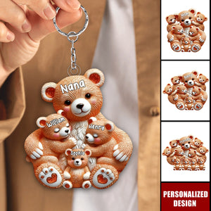 Mama Bear-Personalized Mother Keychain