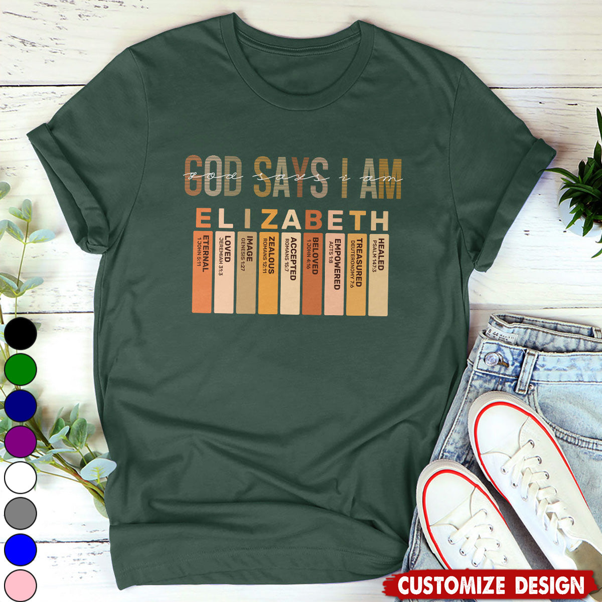 God Says I Am-Personalized Classsic Unisex T-shirt