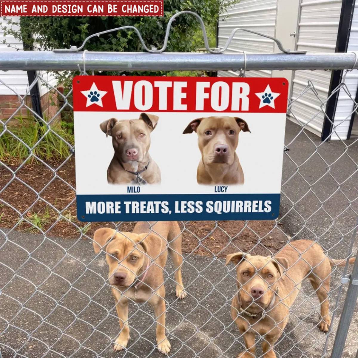 Vote For My Furry Best Friend - Personalized Metal Sign, Funny Election Sign