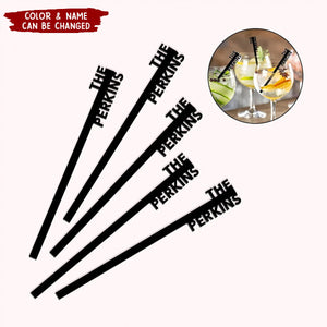 Personalized Drink Signature Stirrer Stick Cocktail for Party, Wedding, Bar Decor