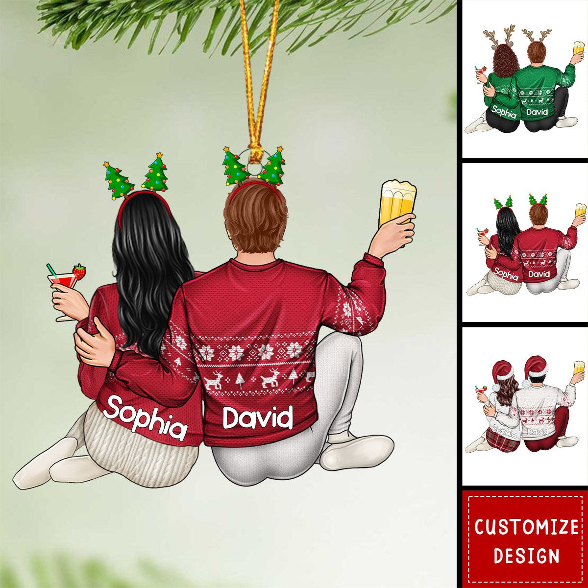 Personalized Couple Christmas Ornament - 2024 New Release