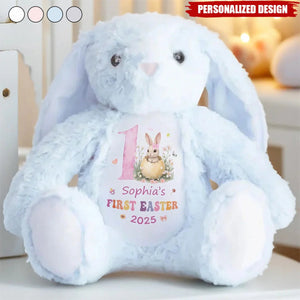 Bunny Kisses & Easter Wishes-Personalized Stuffed Bunny-Gift for Kids