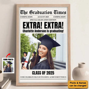 Personalized Poster Newspaper Graduation,Senior Graduation