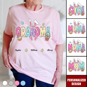 Personalized Easter Bunny T-Shirt-Gift For Grandma