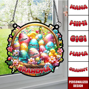 Personalized Easter Egg Suncatcher Ornament-Gifts For Grandma