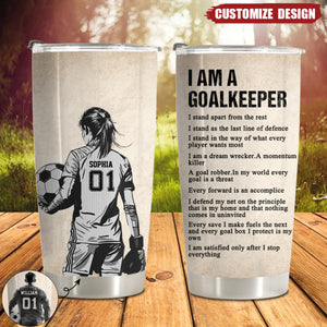 Personalized Goalkeeper Tumbler - Gift For Soccer Lovers