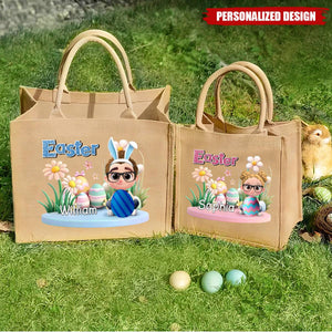 Easter Day For Kid-Personalized Jute Tote Bag