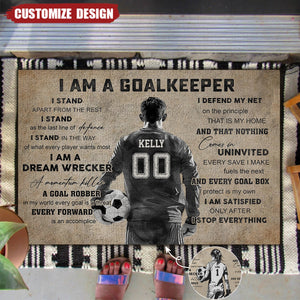 Personalized Soccer Goalkeeper Doormat-Gift For Soccer Lovers