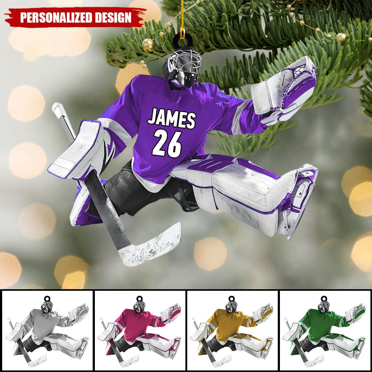 Personalized Hockey Player Ornament-Gifts For Hockey Lovers-2024 New Release