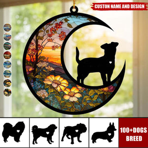 Personalized Dog Loss Memorial Ornament Custom Suncatcher Ornament