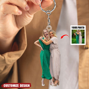 Custom Your Photo Acrylic Keychain - Gift For Mom/Grandma