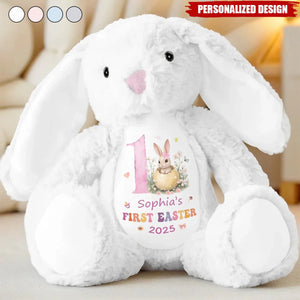 Bunny Kisses & Easter Wishes-Personalized Stuffed Bunny-Gift for Kids