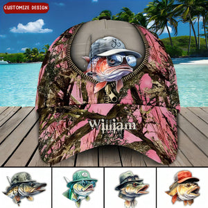 Fishing Camo Pattern Personalized Classic Cap