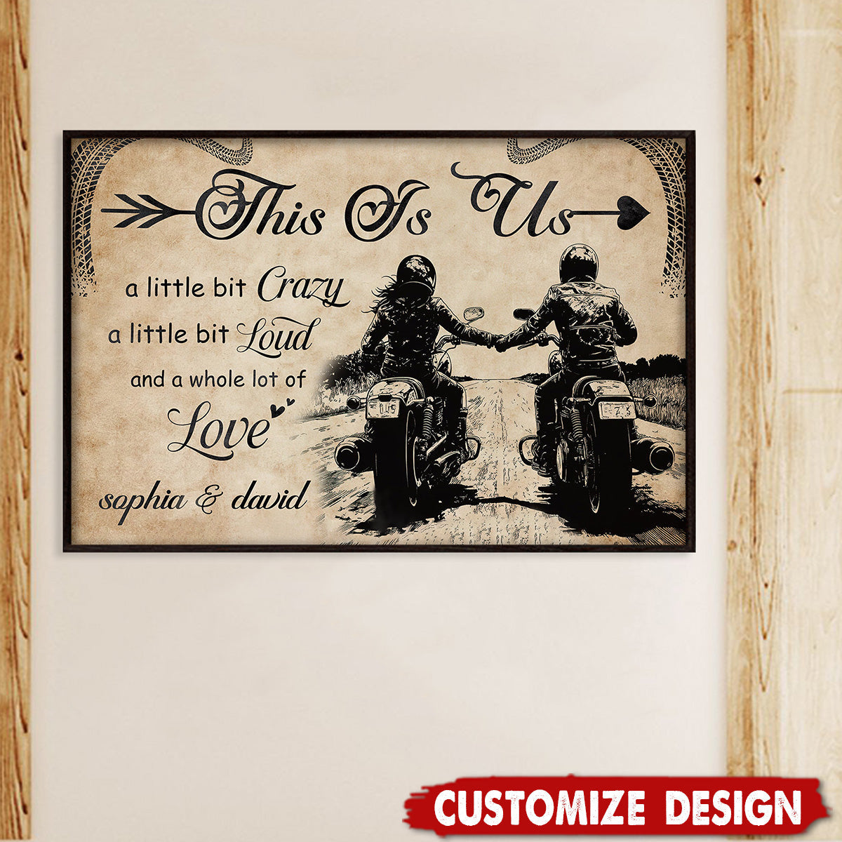 This Is Us-Personalized Couple Bike Poster-Motorcycle-Loving Couple