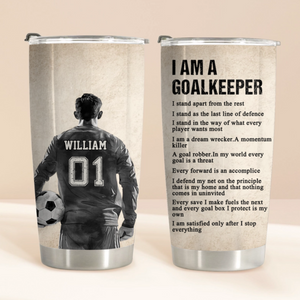 Personalized Goalkeeper Tumbler - Gift For Soccer Lovers